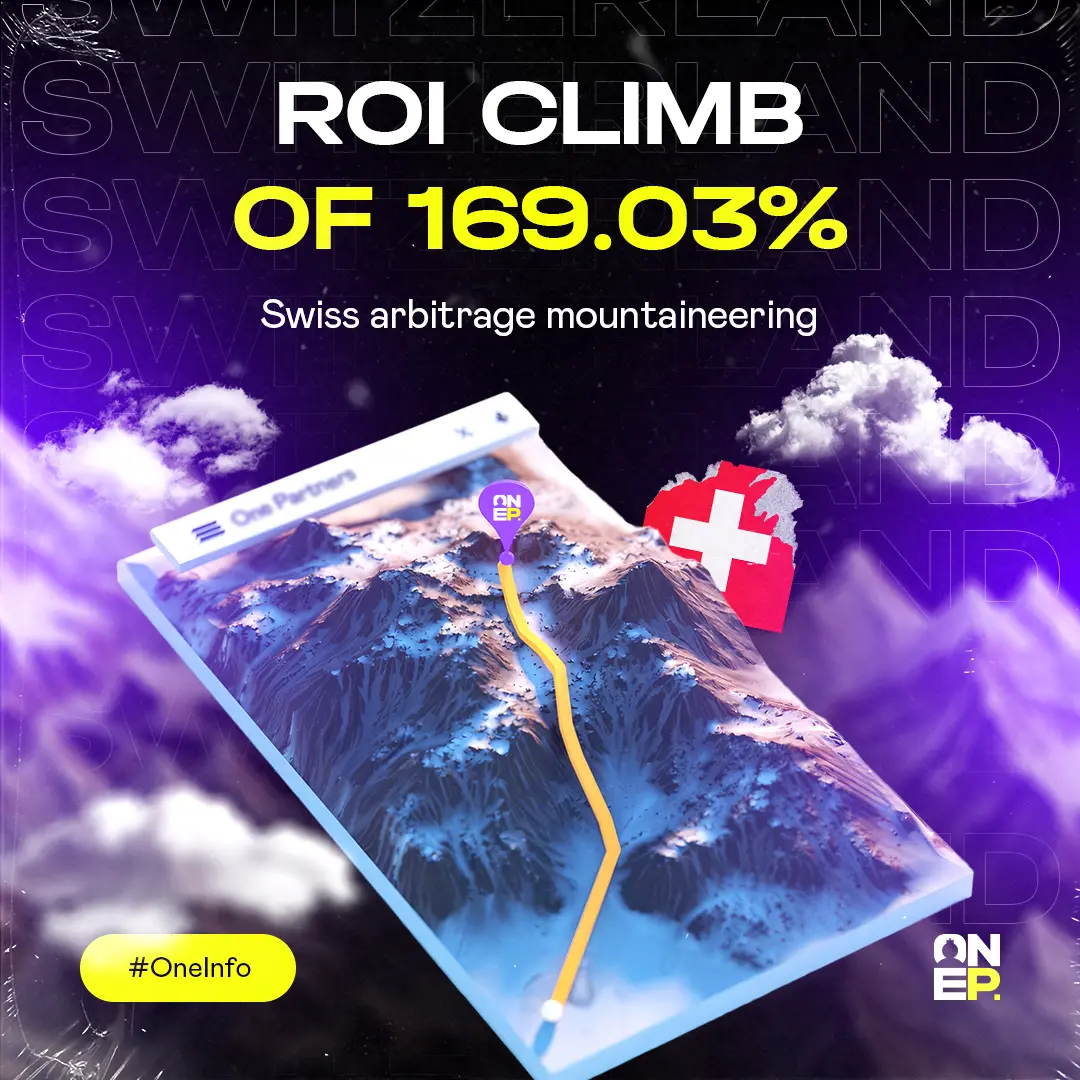 ROI climb of 169.03%. Swiss arbitrage mountaineering image